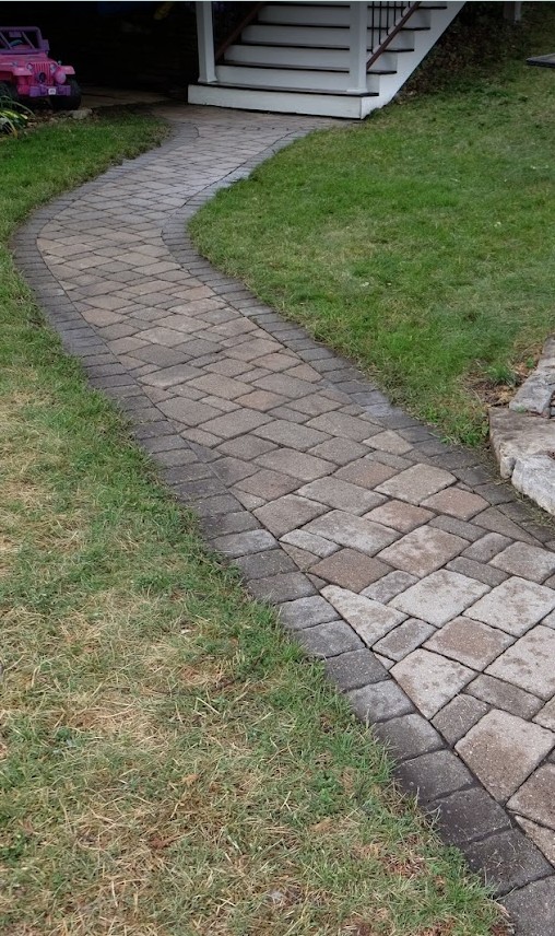 Clean paver walkway after pressure washing in Edina, MN
