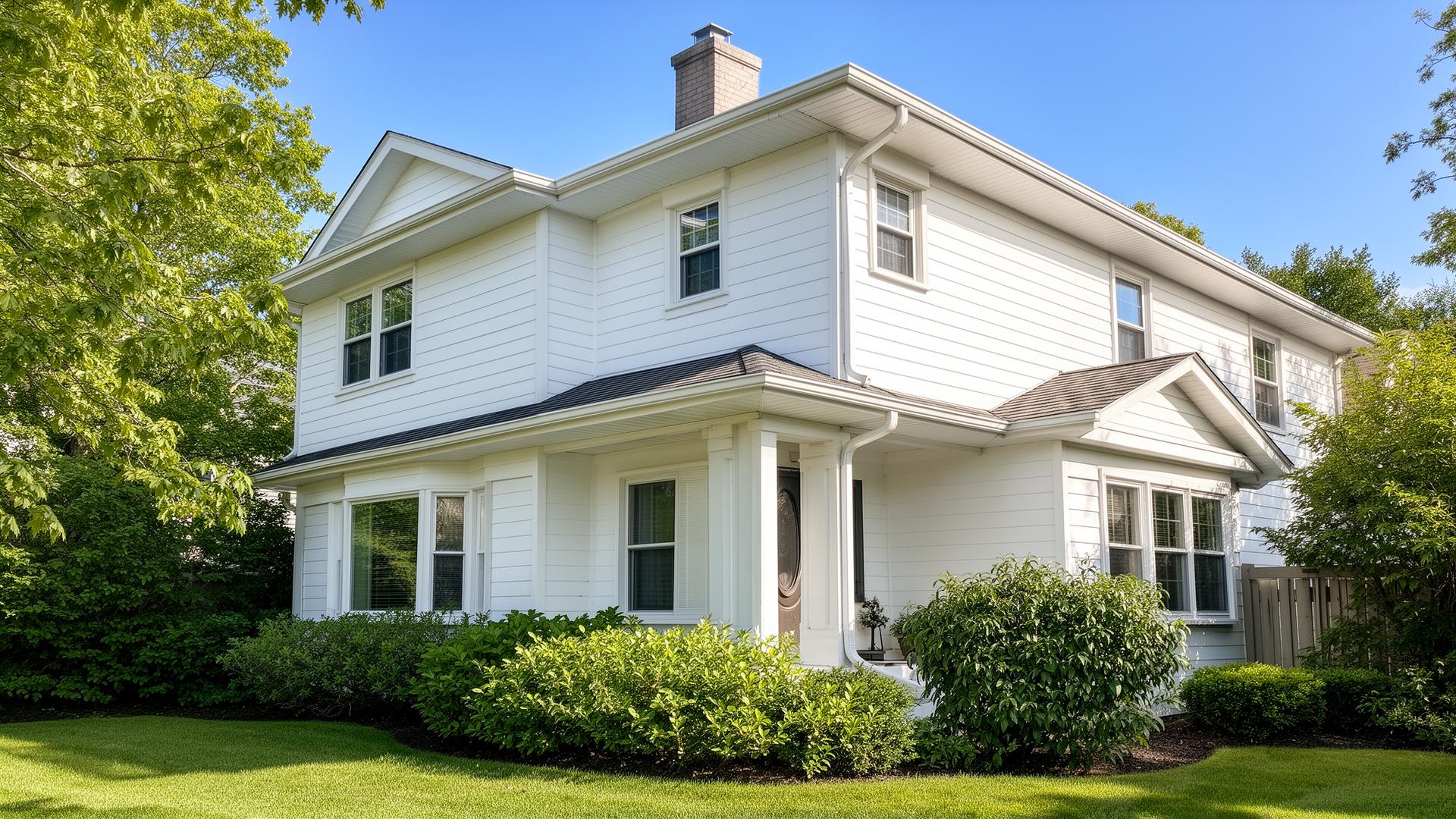 Freshly soft washed two-story home in Edina, MN by JVN Exteriors